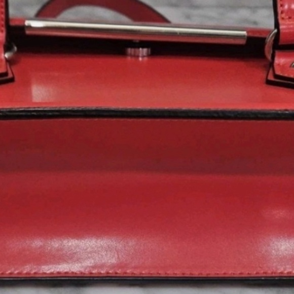 CYBER SPECIAL Red Italian Leather Cromia Handbag - Picture 8 of 12